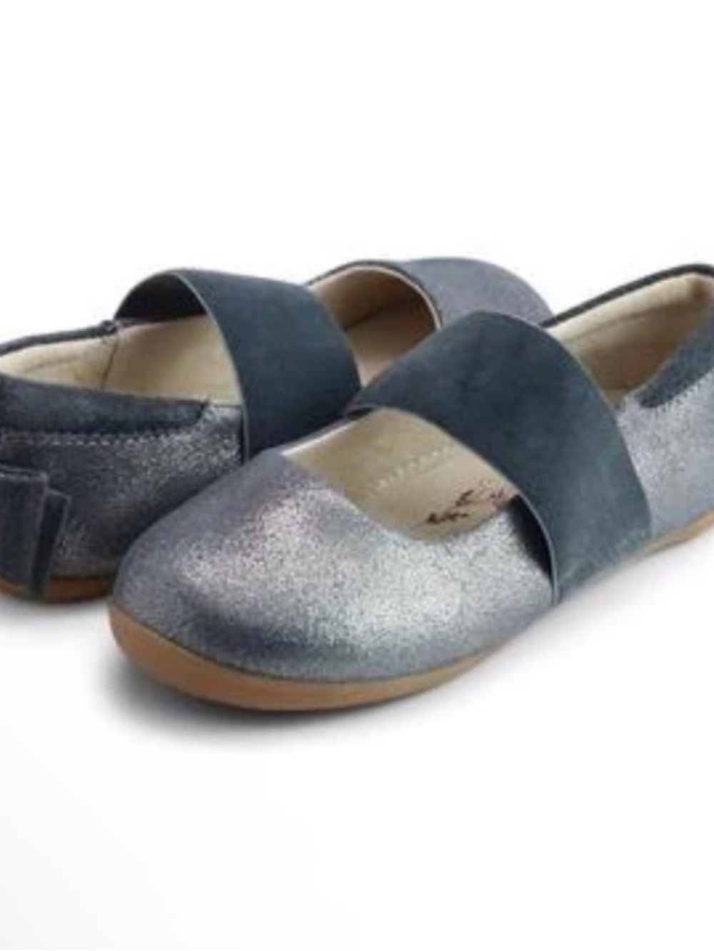 Livie & Luca Aria Ballet Flats - Dark Pewter Shimmer (Size 10) EUC With Box